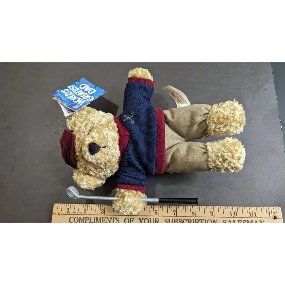 Dan Dee Collectors Choice Light Brown Teddy‎ Bear Plush Animal Golf Greatest Dad